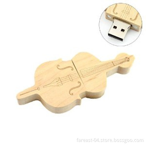Wood Violin USB Flash Disk Flash Memory Pendrive